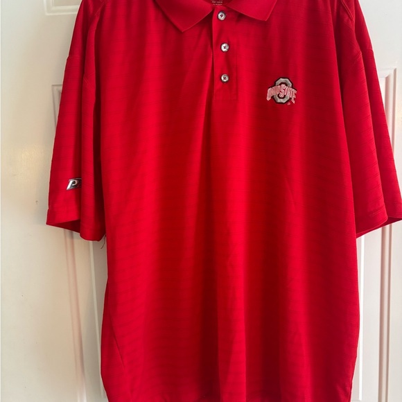 Ohio State Buckeyes P2 Pro Player Red Polo Shirt XL Game Day Gear - Picture 1 of 6